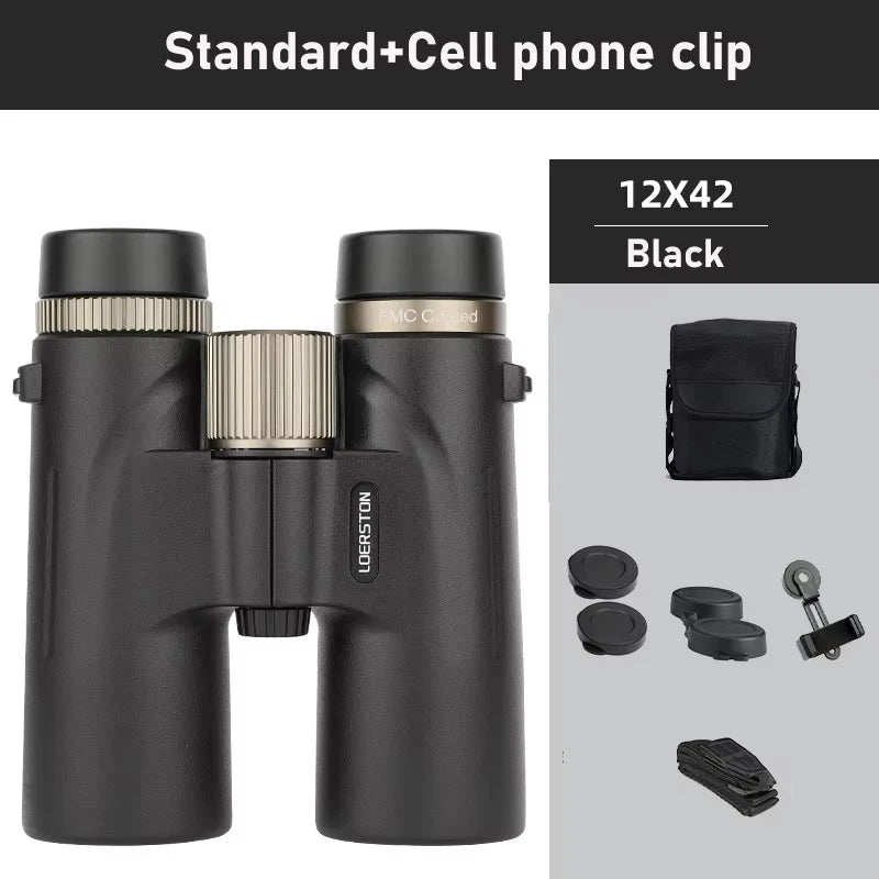 12x42 Binoculars Professional HD Telescope Powerful Long Range Multi-Coated BAK4 Prism For Birdwatching Hunting Outdoor Camping